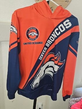 Womens Denver Broncos Light Hoodie Large